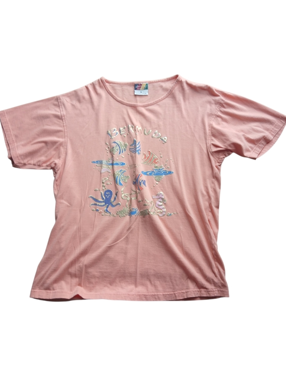 Davison's Of Bermuda XL Pink Graphic Tee